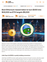 Best Ethereum-based token to turn $300 into $30,000 as ETH targets $5,000 - AMBCrypto