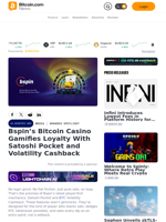 Bspin’s Bitcoin Casino Gamifies Loyalty With Satoshi Pocket and Volatility Cashback – Branded Spotlight Bitcoin News