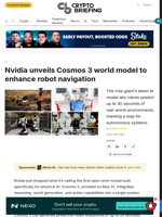 Nvidia unveils Cosmos 3 world model to enhance robot navigation