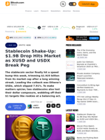 Stablecoin Shake-Up: $1.9B Drop Hits Market as XUSD and USDX Break Peg – Crypto News Bitcoin News
