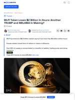 WLFI Token Loses Over $2 Billion After Suspected Insider Trading