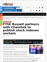 FTSE Russell partners with Chainlink to publish stock indexes onchain - The Crypto News Wire