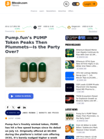 Pump.fun’s PUMP Token Peaks Then Plummets—Is the Party Over? – Markets and Prices Bitcoin News