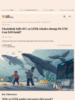 Chainlink whales offload 397084 tokens worth $8 million