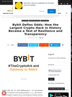 Bybit Defies Odds: How the Largest Crypto Hack in History Became a Test of Resilience and Transparency - The Bitcoin News