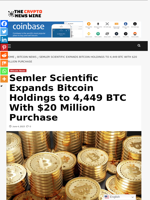 Semler Scientific Expands Bitcoin Holdings to 4,449 BTC With $20 Million Purchase - The Crypto News Wire