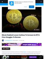 Bitcoin Realized Losses Continue To Increase As BTC's Price Struggles To Recover | Bitcoinist.com