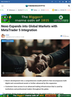 Nexo Expands into Global Markets with MetaTrader 5 Integration - TheNewsCrypto