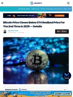 Bitcoin Price Closes Below STH Realized Price For The 2nd Time In 2025 — Details
