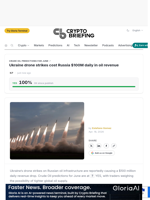Ukraine drone strikes cost Russia $100M daily in oil revenue