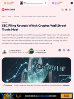 SEC Filing Reveals Which Cryptos Wall Street Trusts Most