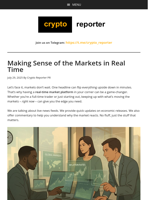 Making Sense of the Markets in Real Time