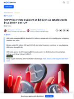 Whales Exit with $1.2 Billion in XRP, But Price Holds at $3