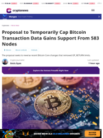 Proposal to Temporarily Cap Bitcoin Transaction Data Gains Support From 583 Nodes
