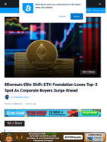 Ethereum Elite Shift: ETH Foundation Loses Top‑3 Spot As Corporate Buyers Surge Ahead | Bitcoinist.com
