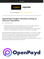 OpenPayd Targets Nasdaq Listing at Unicorn Valuation