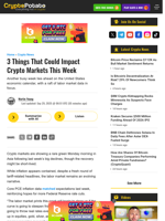 3 Things That Could Impact Crypto Markets This Week