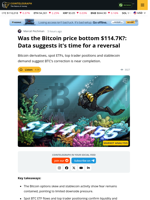 Bitcoin Bottom At $114.7K Complete: Pro Traders Keep Buying