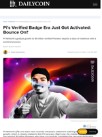 Pi’s Verified Badge Era Just Got Activated: Bounce On? - DailyCoin