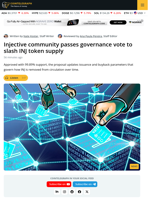 Injective Governance Vote Passes to Accelerate INJ Supply Cuts