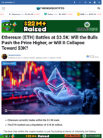 Ethereum (ETH) Battles at $3.5K: Will the Bulls Push the Price Higher, or Will It Collapse Toward $3K?