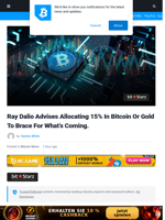 Ray Dalio Advises Allocating 15% In Bitcoin Or Gold To Brace For What’s Coming. | Bitcoinist.com