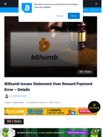 Bithumb Issues Statement Over Reward Payment Error - Details | Bitcoinist.com