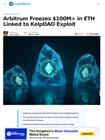 Arbitrum Freezes Ether Tokens Following KelpDAO Exploit