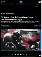 AI Agents Are Taking Over Game Development: Google - Decrypt
