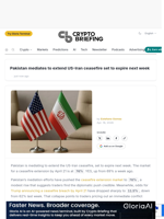 Pakistan mediates to extend US-Iran ceasefire set to expire next week