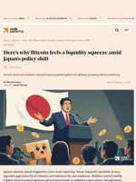 Here's why Bitcoin feels a liquidity squeeze amid Japan’s policy shift - AMBCrypto