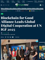 Blockchain for Good Alliance Leads Global Digital Cooperation at UN IGF 2025 - Crypto Daily