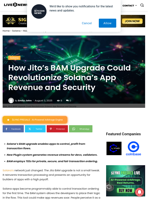 How Jito’s BAM Upgrade Could Revolutionize Solana’s App Revenue and Security | Live Bitcoin News