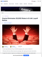 Oracle Lays Off 30,000 Employees in Early-Morning Email Sweep
