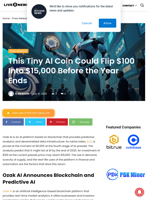 This Tiny AI Coin Could Flip $100 Into $15,000 Before the Year Ends | Live Bitcoin News