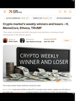 Crypto market’s weekly winners and losers – H, MemeCore, Ethena, TRUMP - AMBCrypto