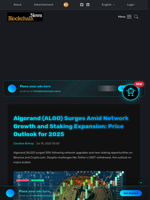 Algorand (ALGO) Surges Amid Network Growth and Staking Expansion: Price Outlook for 2025 - Blockchain.News