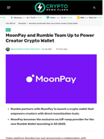 MoonPay and Rumble Team Up to Power Creator Crypto Wallet - Crypto News Flash