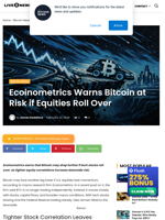 Ecoinometrics Warns Bitcoin at Risk if Equities Roll Over | Live Bitcoin News