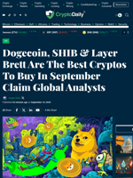 Dogecoin, SHIB & Layer Brett Are The Best Cryptos To Buy In September Claim Global Analysts - Crypto Daily