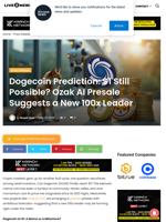 Dogecoin Prediction: $1 Still Possible? Ozak AI Presale Suggests a New 100x Leader | Live Bitcoin News