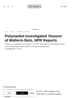 Polymarket Investigated 'Dozens' of Midterm Bets, NPR Reports | The Defiant