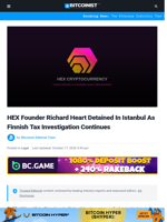 HEX Founder Richard Heart Detained In Istanbul As Finnish Tax Investigation Continues | Bitcoinist.com