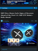 XRP Price Shows Recovery signs Ahead of the First U.S. XRP ETF