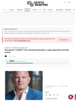 Novogratz: CLARITY Act nearing finalization, urges bipartisan Senate action
