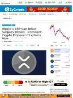 Ripple's XRP Can Infact Surpass Bitcoin, Prominent Crypto Proponent Explains How ⋆ ZyCrypto