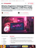 Bitwise Registers Uniswap ETF Trust