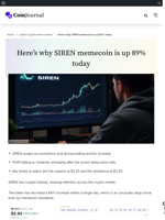 Here’s why SIREN memecoin is up 89% today - CoinJournal