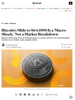 Bitcoin's Slide to $64,000 Is a 'Macro Shock,' Not a Market Breakdown - Decrypt