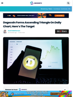 Dogecoin Forms Ascending Triangle On Daily Chart, Here’s The Target